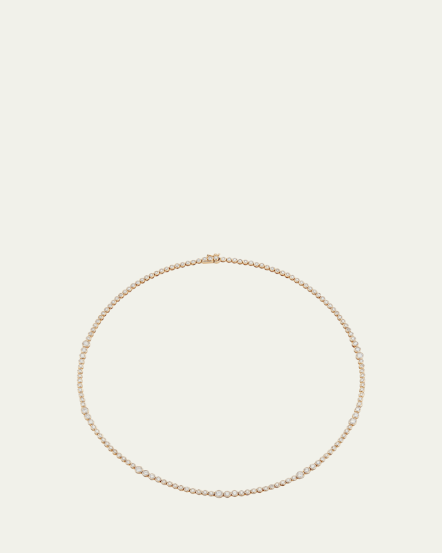 Rainsun Tennis Necklace with Diamonds, 15"L